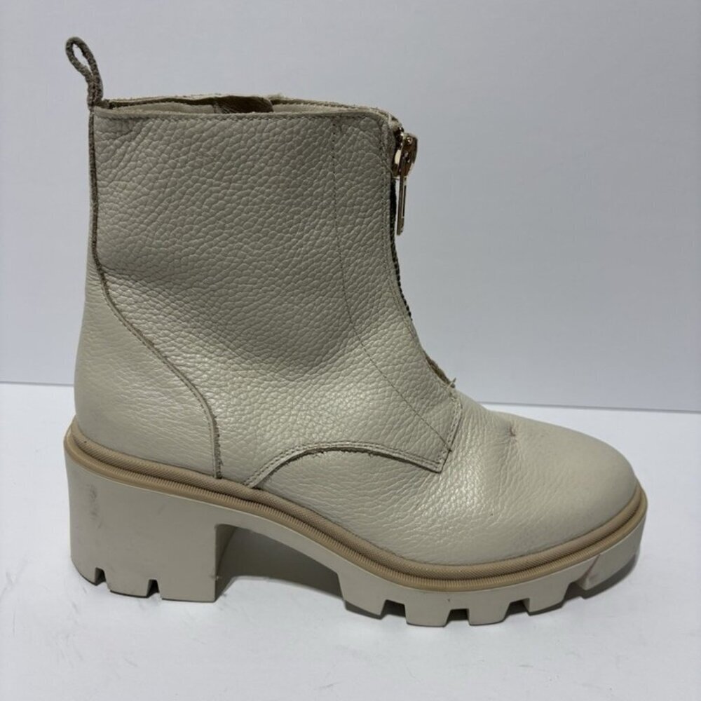 Antonio De Faria Women’s Lola White Side Zip Boots, Size 9 M